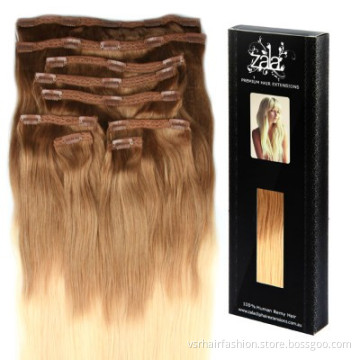 Human Hair Extension Hair Clip in Hair 9PCS Remy Hair